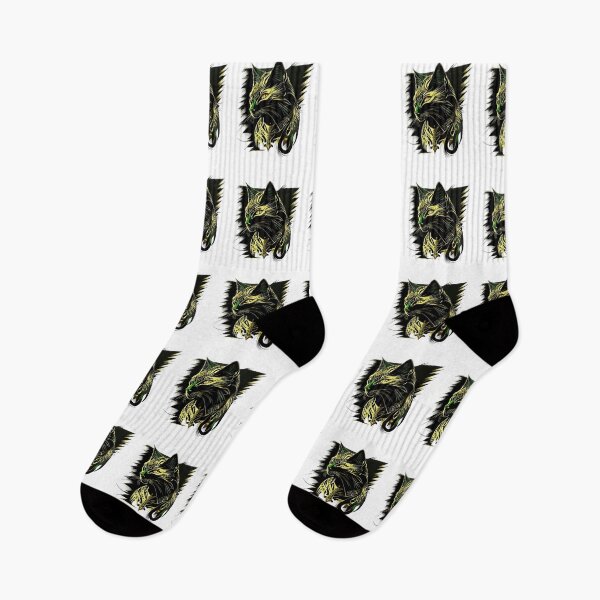Item preview, Angry Cat with gold and green  designed and sold by BlueGoldArt.