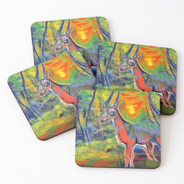 Item preview, Antelope in forest designed and sold by George Hutton Hunter.