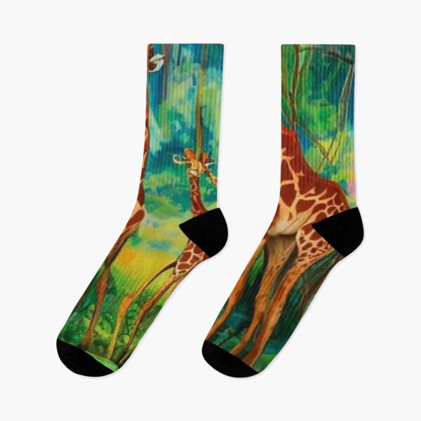Item preview, Giraffes in forest glade designed and sold by George Hutton Hunter.