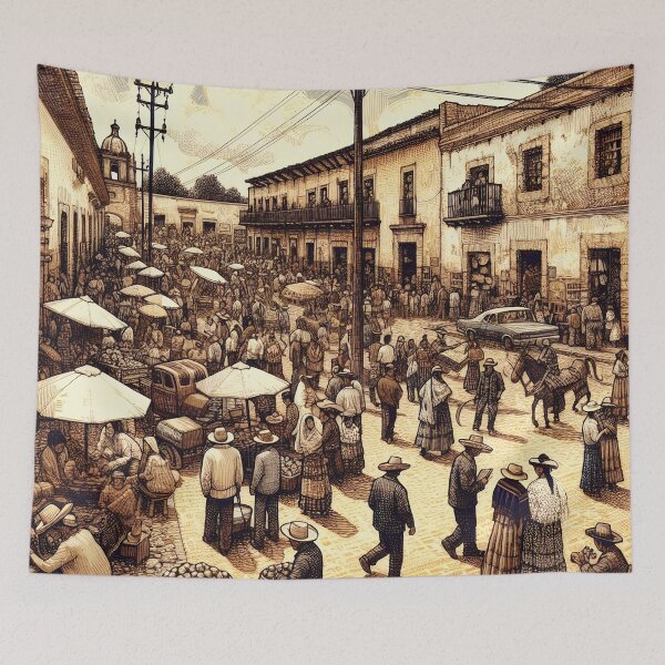 Item preview, Bustling Market Day, Vintage Town Vibes designed and sold by PictorialWhimsy.