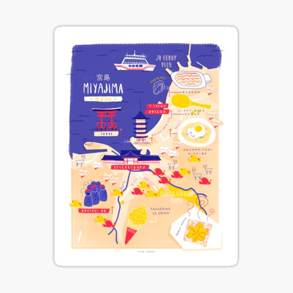 Miyajima map Sticker