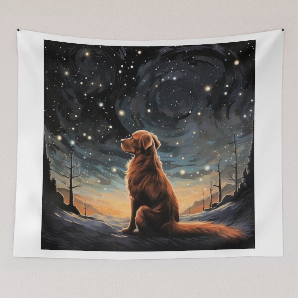 Item preview, Stargazing at Halcyon Library: A Journey Along the Luminous Trail of Stars with a Canine Companion designed and sold by Christian Weiss.