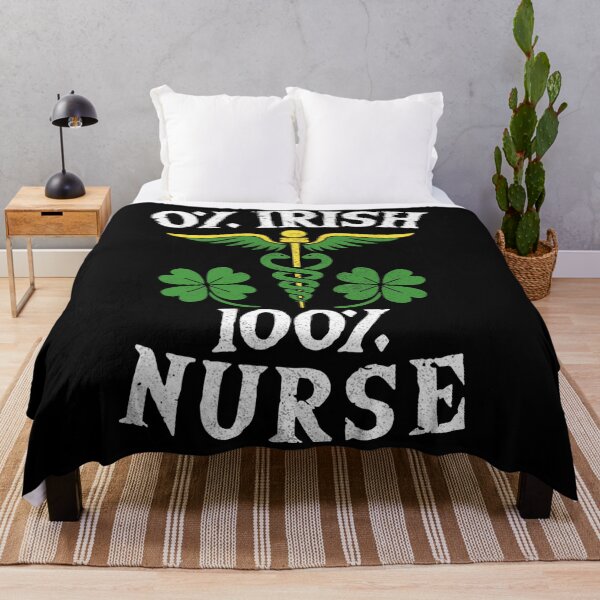 Item preview, 0 Irish 100 Nurse Shamrock Funny St Patrick's Day Nursing designed and sold by BalladOfZeus.