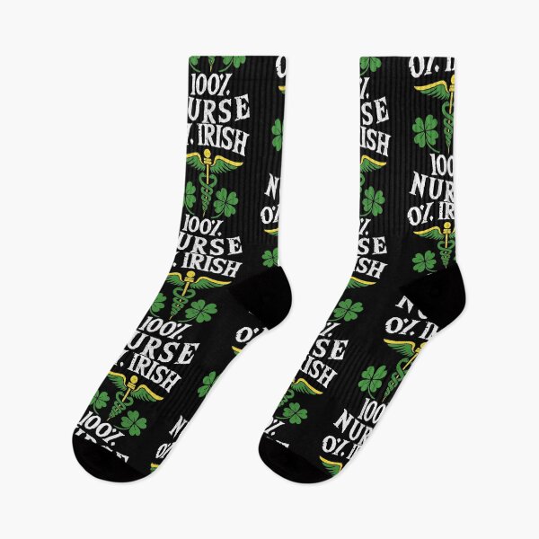 Item preview, 0 Irish 100 Nurse Shamrock Funny St Patrick's Day Nursing designed and sold by BalladOfZeus.
