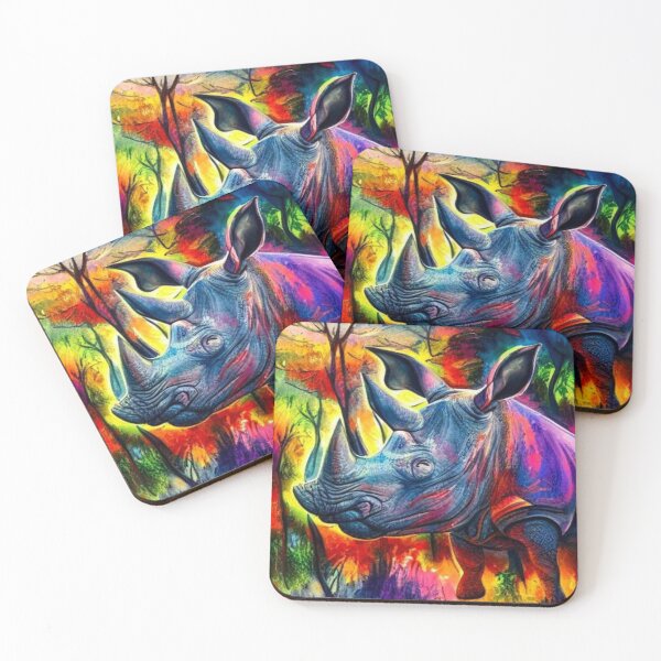 Item preview, Rhino among flames designed and sold by George Hutton Hunter.