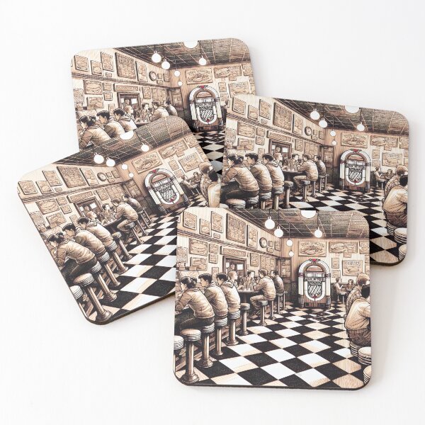 Item preview, Echoes of Yesteryear: A Classic Diner Scene designed and sold by PictorialWhimsy.