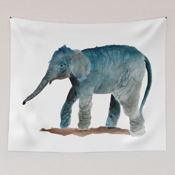 Item preview, African Safari - Watercolor Baby Elephant for Nursery designed and sold by julyperson.