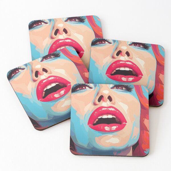 Artikelvorschau, Rote Lippen Mädchen Pop Art Design entworfen und verkauft von RayFineArt.