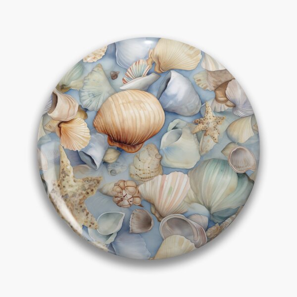 Item preview, Watercolor Seamless Seashell Pattern designed and sold by mushizaman.
