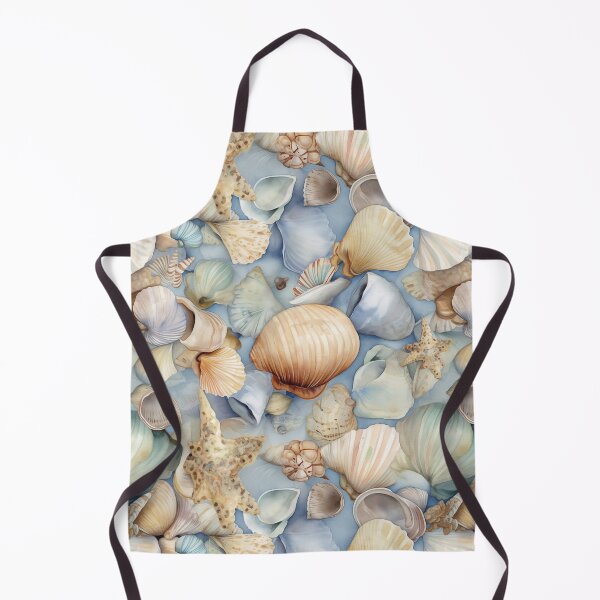 Item preview, Watercolor Seamless Seashell Pattern designed and sold by mushizaman.