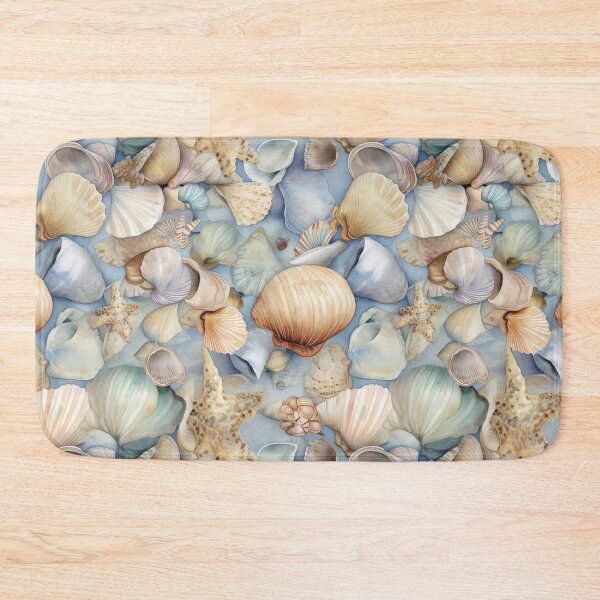 Item preview, Watercolor Seamless Seashell Pattern designed and sold by mushizaman.