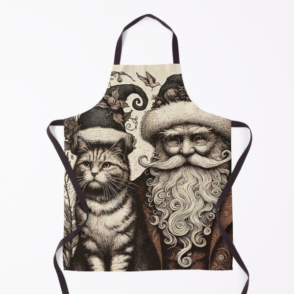Item preview, Yuletide Tales: Santa with His Feline Friend designed and sold by PictorialWhimsy.