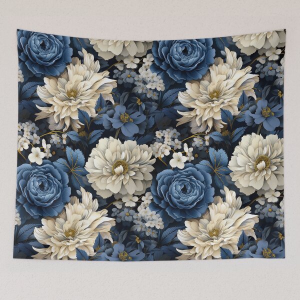 Item preview, Blossoms in Harmony: The Elegance of White and Blue Roses_2 designed and sold by BorczVisuals.
