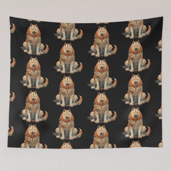 Item preview, Holy Mythical Dog - Chinese Japanese  Asian Oriental Shishi designed and sold by ArtstyleAlchemy.