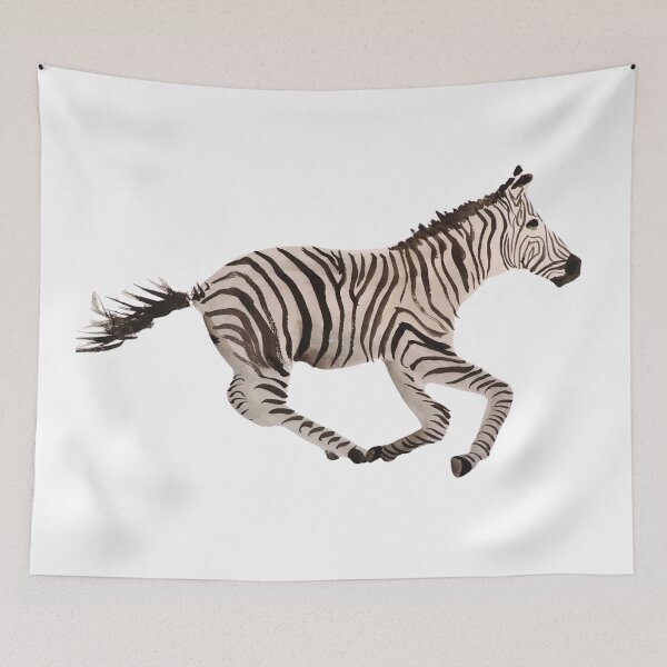 Item preview, African Safari - Zebra Running in Watercolor designed and sold by julyperson.