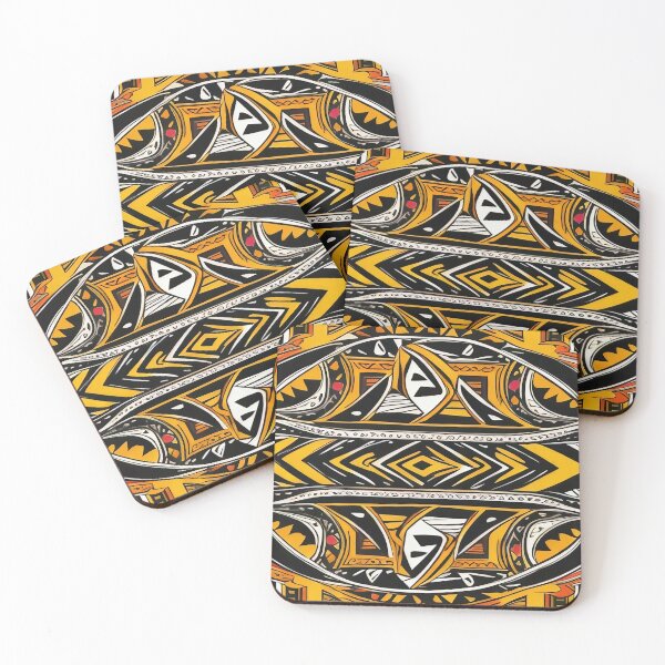 Item preview, Tribal pattern design ancient mask designed and sold by operossa.