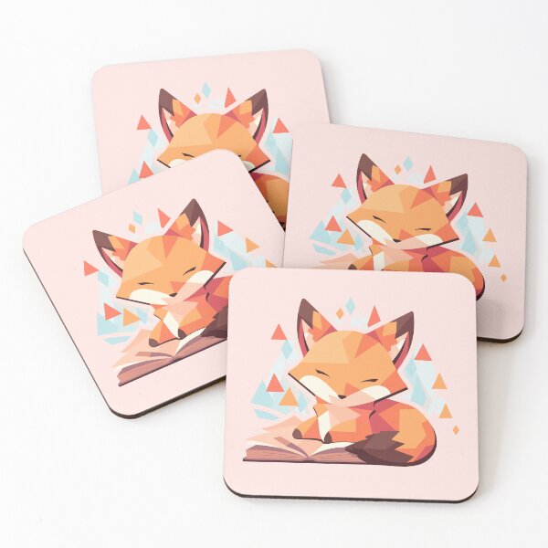 Item preview, Low Poly Fox Reading A Book designed and sold by SweetClicks123.