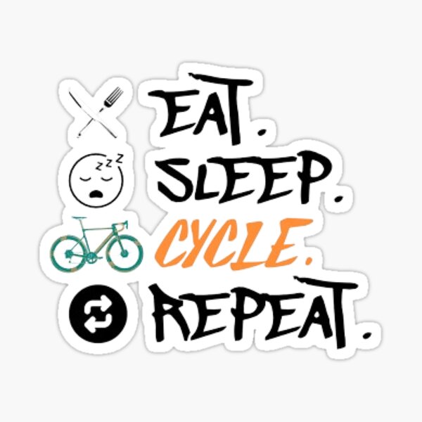 Item preview, Eat Sleep Cycle Repeat designed and sold by KoumlisArt.