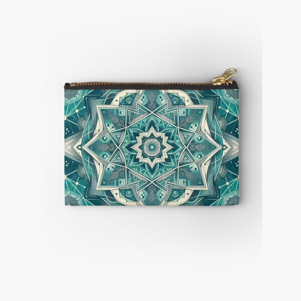 Item preview, Mandala Sacred Geometry star Dust To Sea Foam Blues designed and sold by CoffeeIsATrip.
