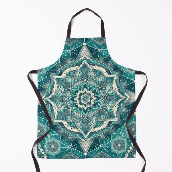 Item preview, Mandala Sacred Geometry star Dust To Sea Foam Blues designed and sold by CoffeeIsATrip.