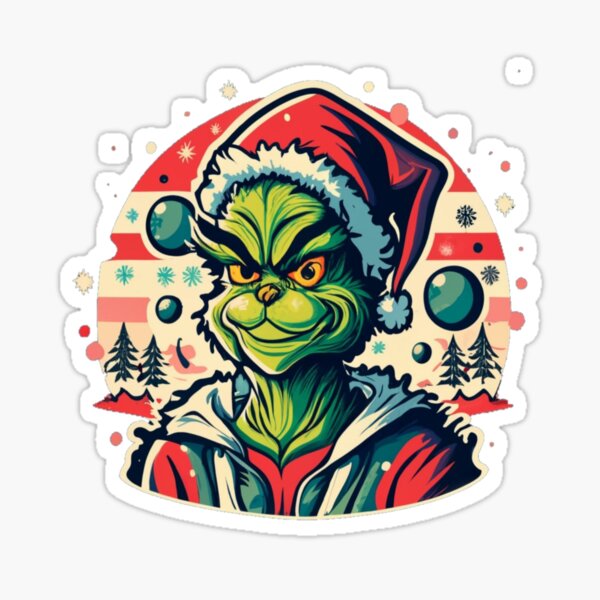 Retro Christmas Funny The Grinch Mode Grinchmas Sticker for Sale
