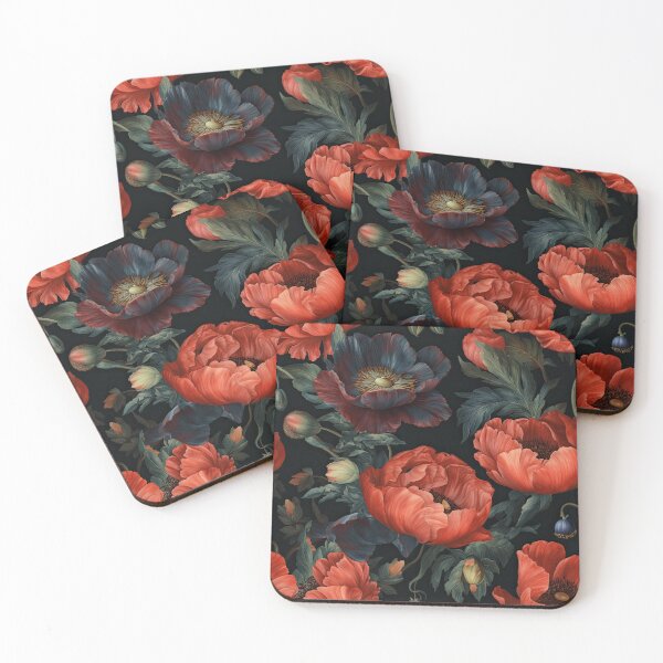 Item preview, ENCHANTING HARMONY: POPPIES BLOOMING IN THE SHADOWS_2 designed and sold by BorczVisuals.