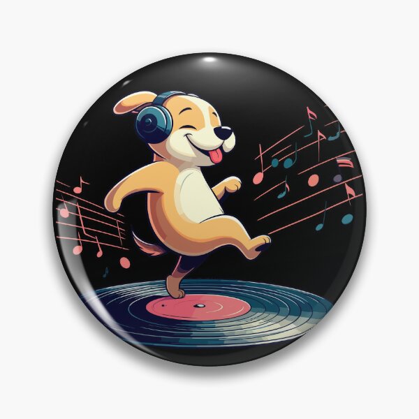 Item preview, Dog Playing with Vinyl : DJ Paw designed and sold by ArtfulNook.