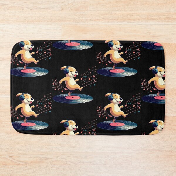 Item preview, Dog Playing with Vinyl : DJ Paw designed and sold by ArtfulNook.