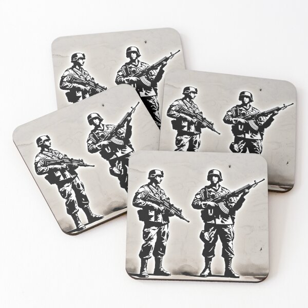 Item preview, peace soldiers army banksy street art designed and sold by martin max.