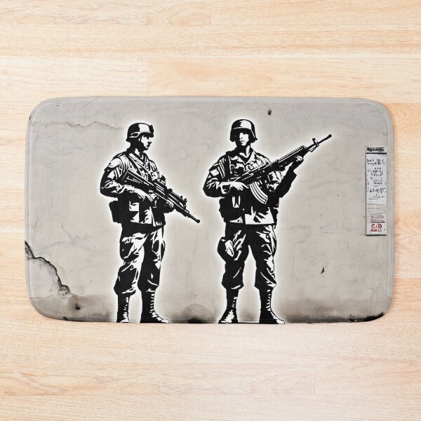 Item preview, peace soldiers army banksy street art designed and sold by martin max.