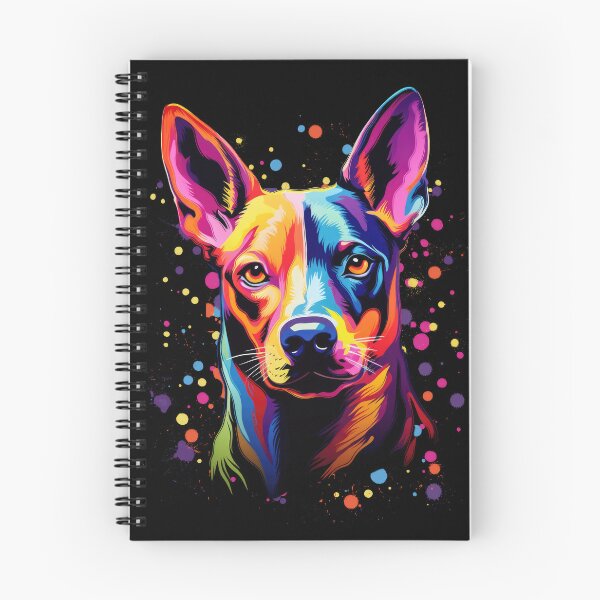 Item preview, colorful Basenji dog dog head designed and sold by WallyPink.