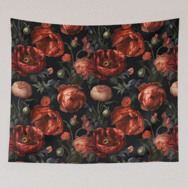 Item preview, ENCHANTING HARMONY: POPPIES BLOOMING IN THE SHADOWS_3 designed and sold by BorczVisuals.