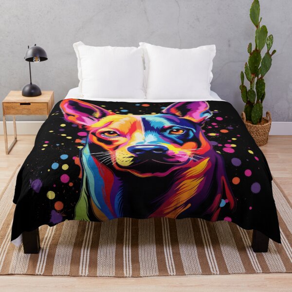 Item preview, colorful Basenji dog dog head designed and sold by WallyPink.