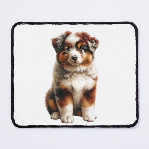Item preview, Tri Color Red Australian Shepherd Dog Puppy Drawing  designed and sold by CharmStudio.