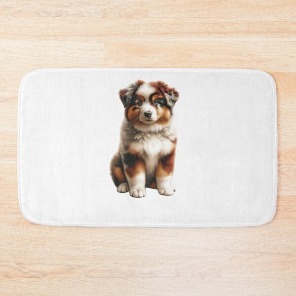 Item preview, Tri Color Red Australian Shepherd Dog Puppy Drawing  designed and sold by CharmStudio.