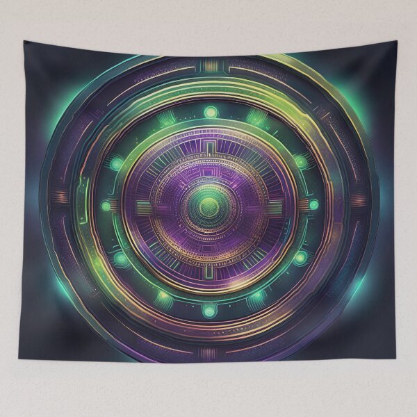 Item preview, Futuristic Tech Mandala Design designed and sold by SpiritualManda.