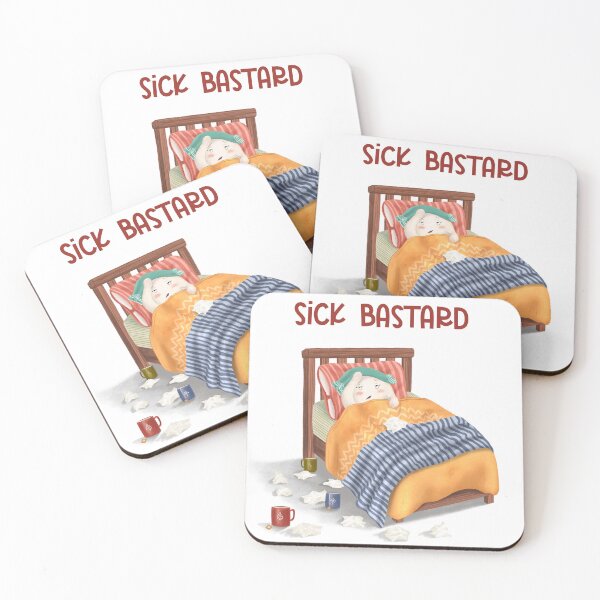 Item preview, Cute sick bastard ghost in bed designed and sold by ZeinalArt.