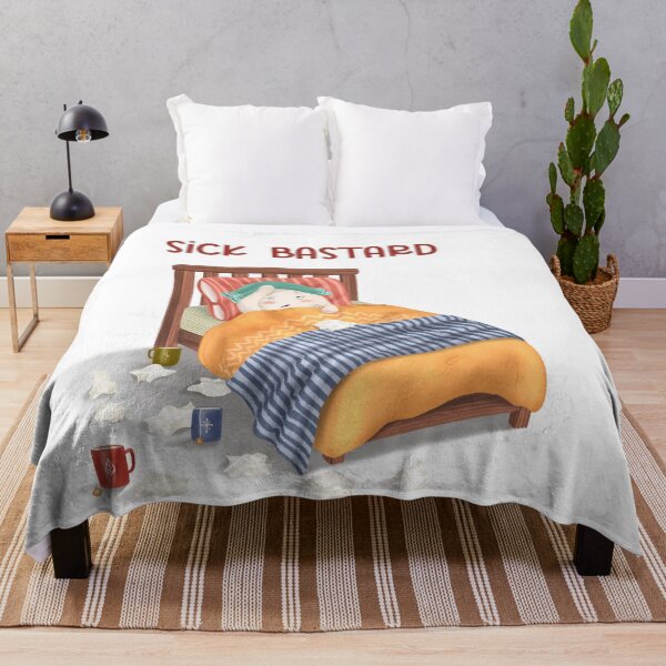 Item preview, Cute sick bastard ghost in bed designed and sold by ZeinalArt.