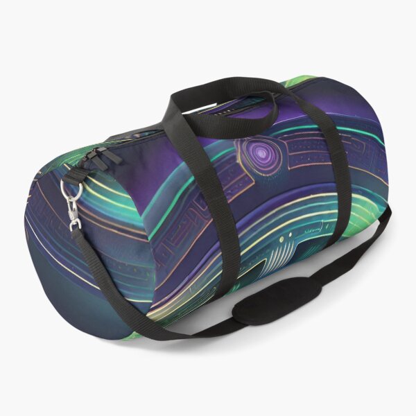 Item preview, Futuristic Tech Mandala Metallic Purple & Electric Green designed and sold by SpiritualManda.