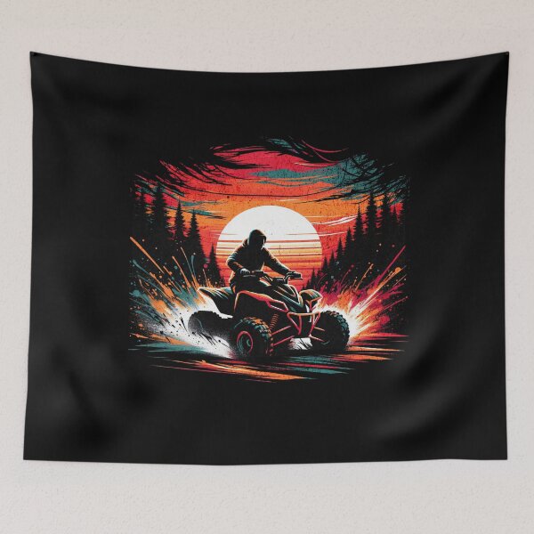 Item preview, Quadbike Coniferous Forest Graffiti Design designed and sold by RedDesignSyc.