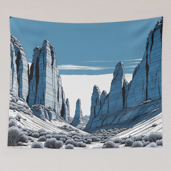 Item preview, Utah Landscape in Blue Tones designed and sold by Secondearth.