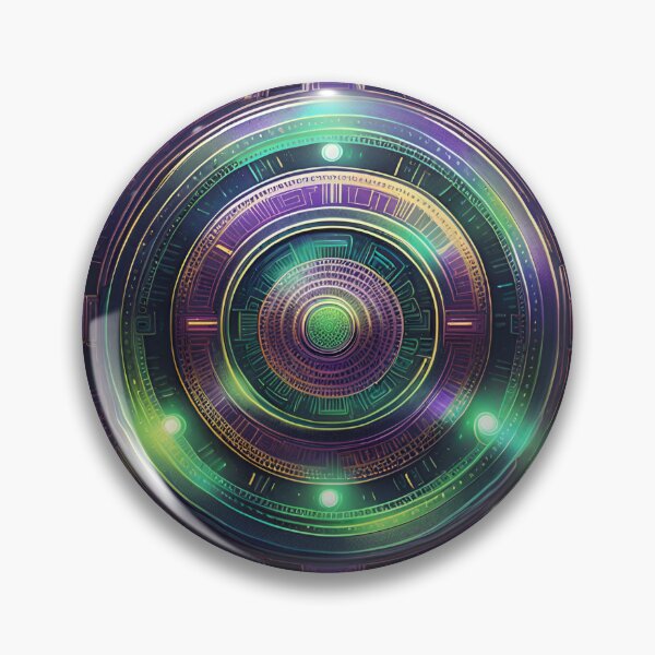 Artikelvorschau, Futuristisches Tech-Mandala in metallischen Farbtönen entworfen und verkauft von SpiritualManda.