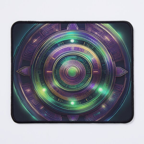 Item preview, Futuristic Tech Mandala in Metallic Hues designed and sold by SpiritualManda.