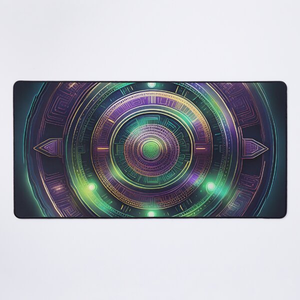 Item preview, Futuristic Tech Mandala in Metallic Hues designed and sold by SpiritualManda.