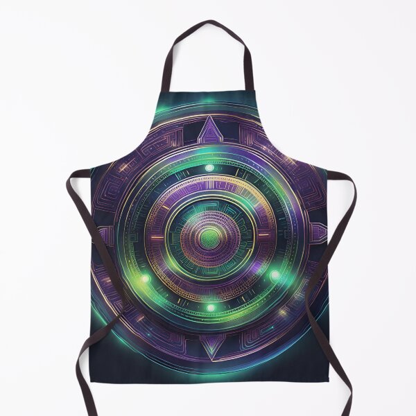 Item preview, Futuristic Tech Mandala in Metallic Hues designed and sold by SpiritualManda.