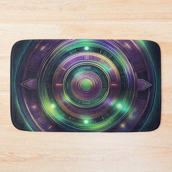 Item preview, Futuristic Tech Mandala in Metallic Hues designed and sold by SpiritualManda.