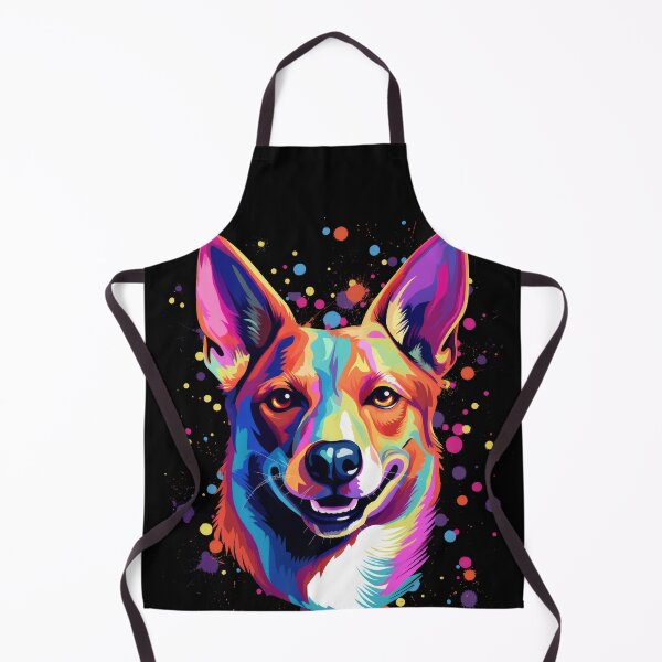 Item preview, colorful Basenji dog dog head designed and sold by WallyPink.