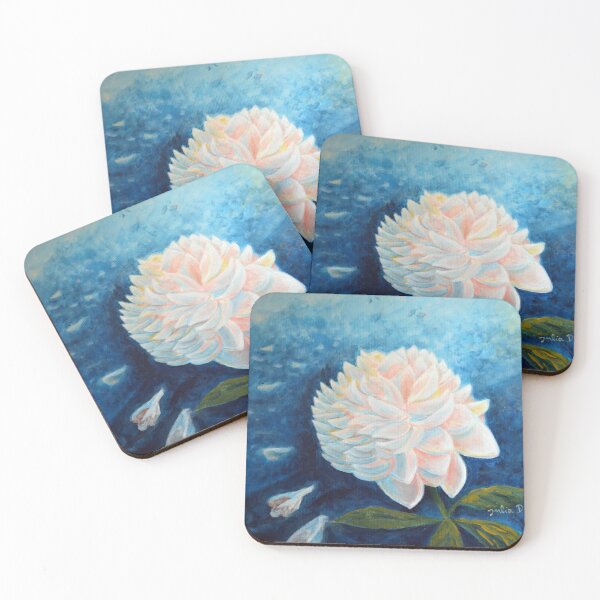 Item preview, White Peony Painting designed and sold by Julia Doria.
