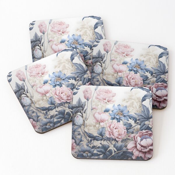 Item preview, Ethereal Floral in Pink and Blue designed and sold by meggydesigns.