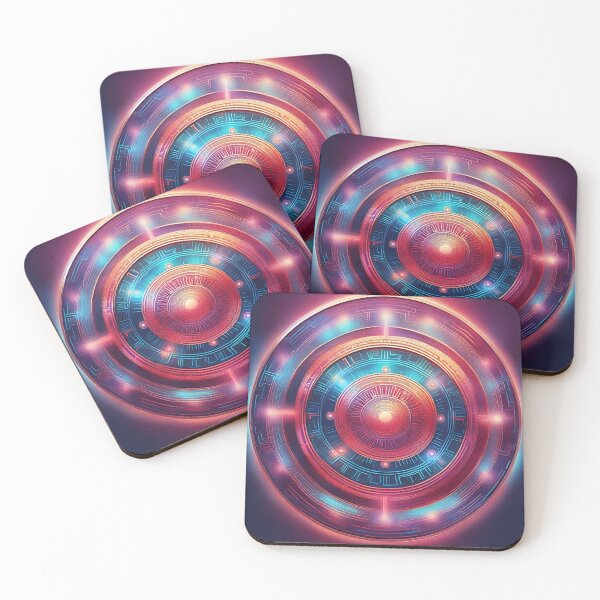 Item preview, Futuristic Cyberpunk Circuit Mandala designed and sold by SpiritualManda.